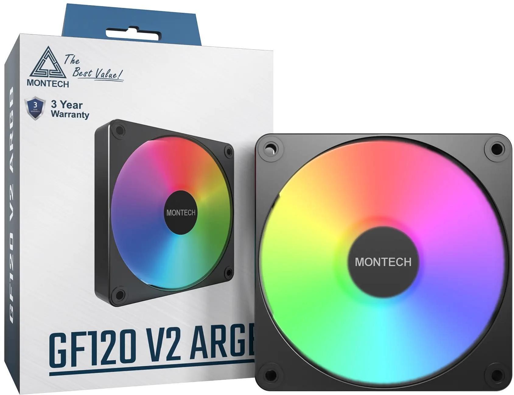 Корпусный вентилятор MONTECH 120MM (GF120 V2 ARGB PWM (B) ) фото 3