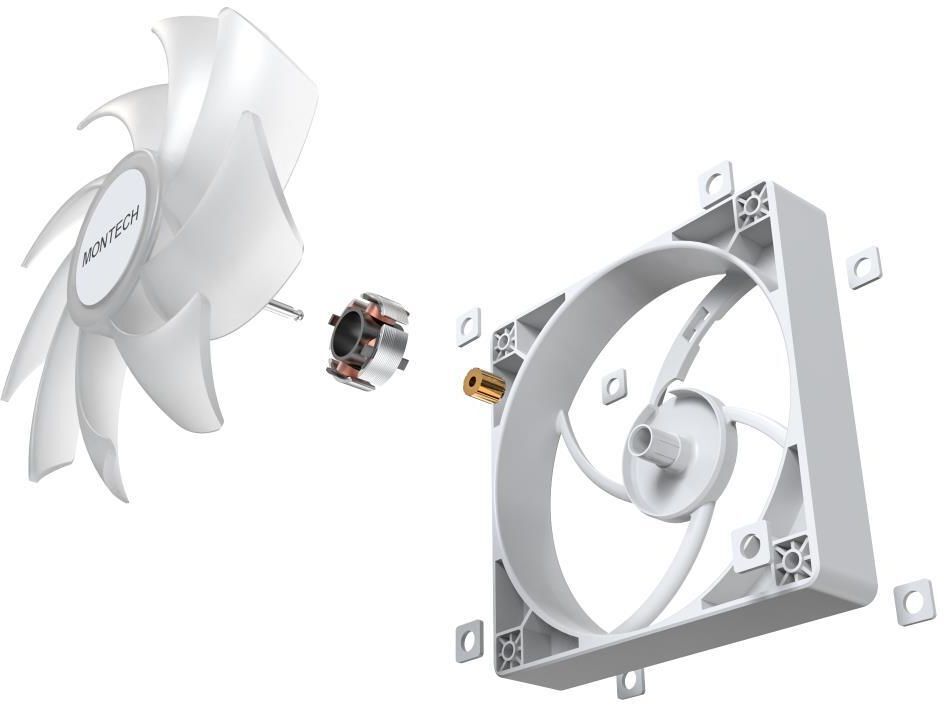 Корпусный вентилятор MONTECH 120MM (GF120 PWM WHITE ) фото 4