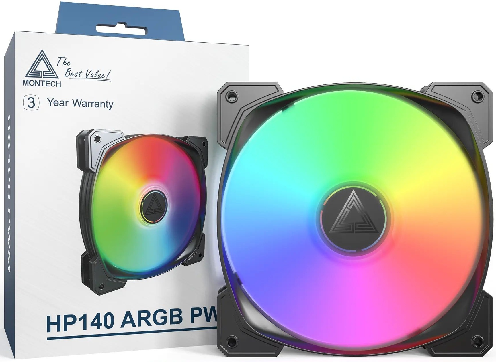 Корпусный вентилятор MONTECH 140MM (HP140 PWM BLACK) фото 3