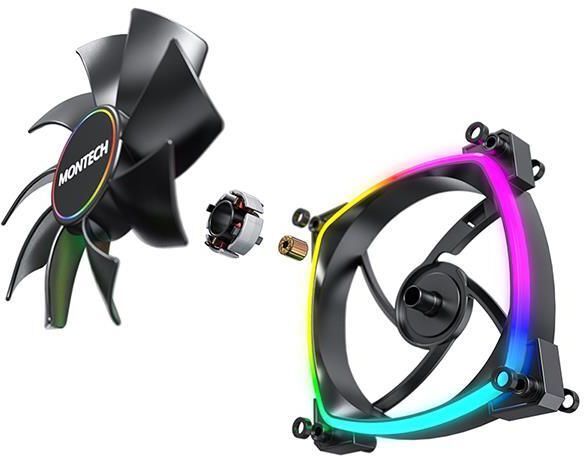 Корпусний вентилятор MONTECH 140MM (AX140 PWM BLACK)фото6