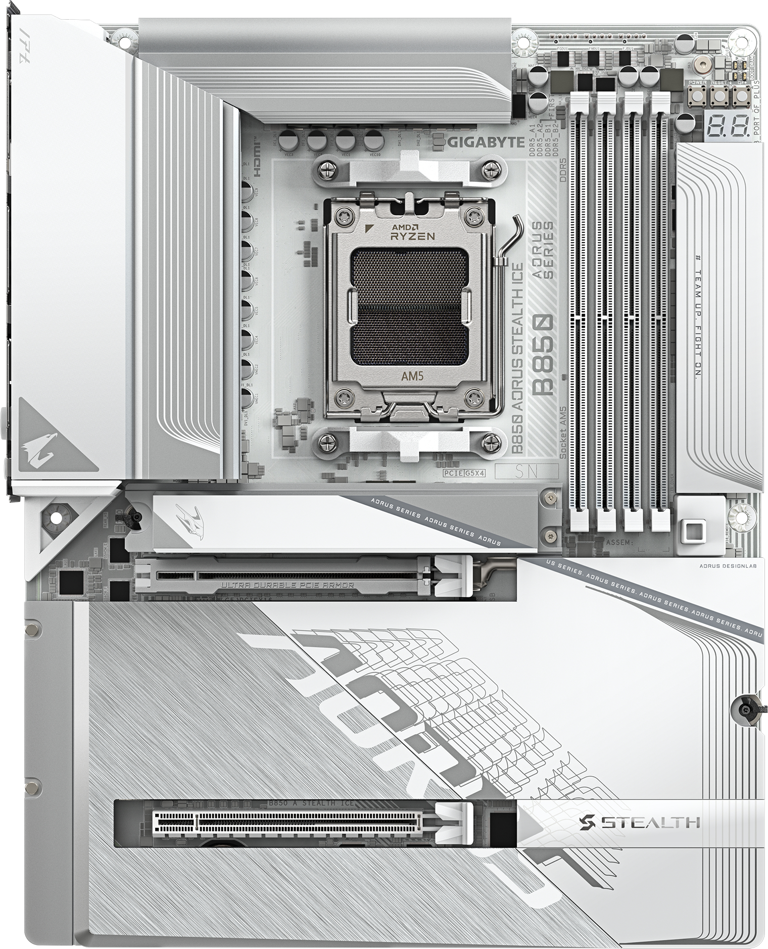 Материнская плата GIGABYTE AMD B850 SAM5 ATX (B850_A_STEALTH_ICE) фото 2