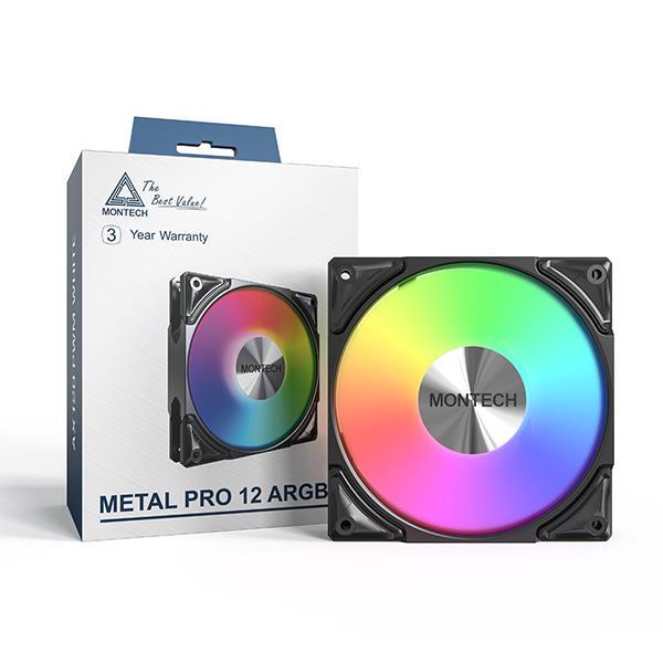 Корпусный вентилятор MONTECH 120MM (METAL PRO 12 ARGB PWM BLACK) фото