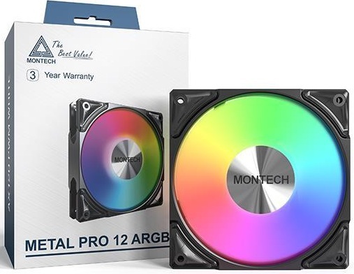 Корпусный вентилятор MONTECH 120MM (METAL PRO 12 ARGB PWM BLACK) фото 3