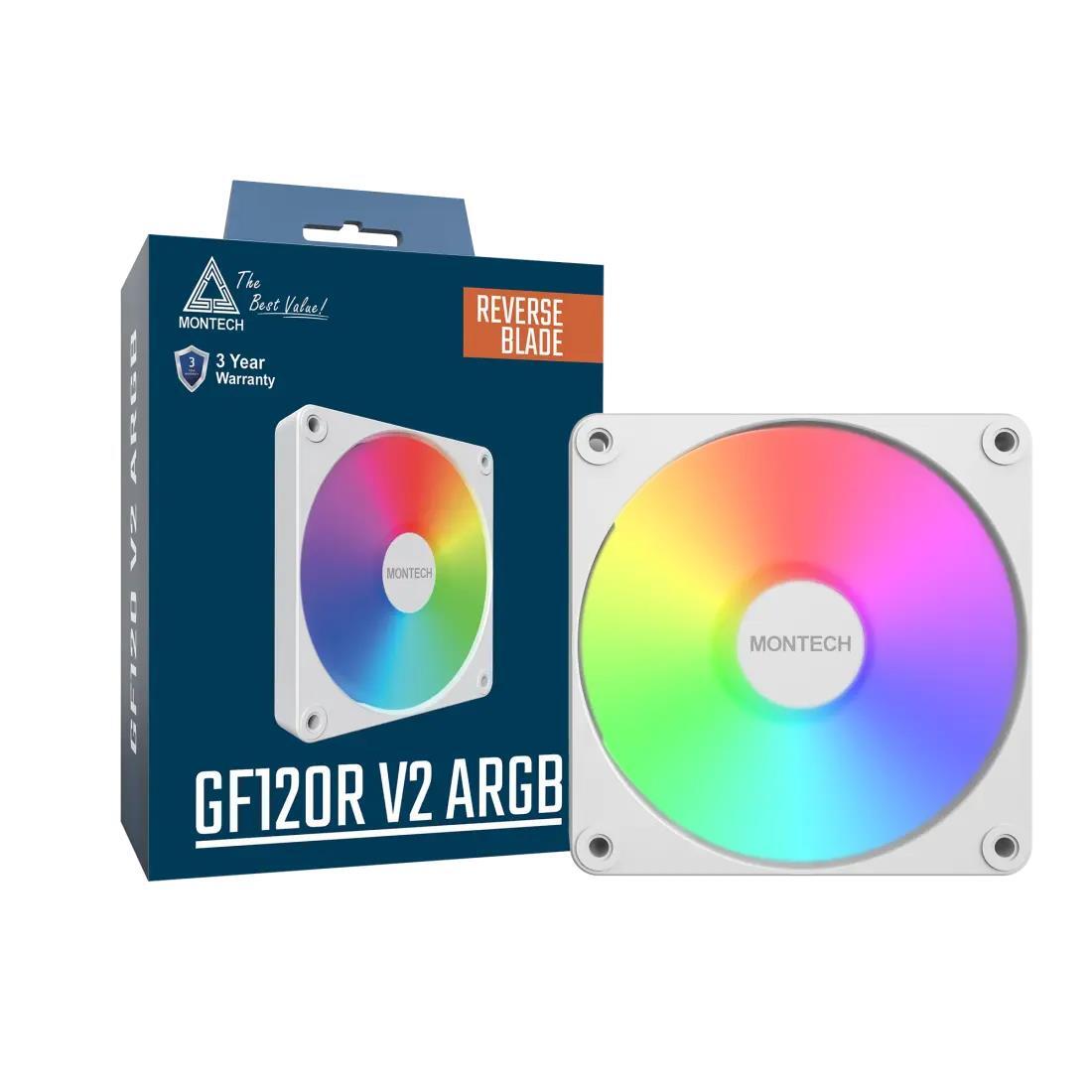 Корпусный вентилятор MONTECH 120MM (GF120R V2 ARGB PWM (W)) фото 3