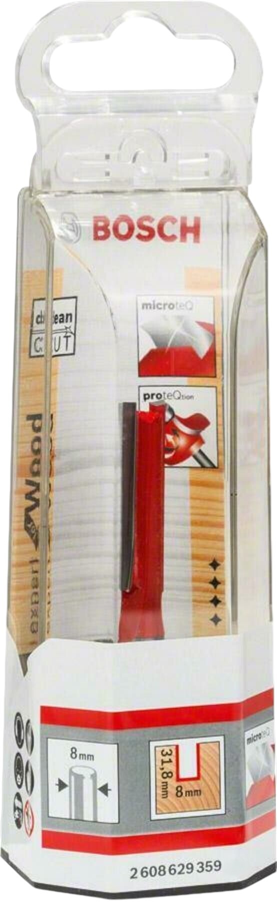 Фреза пазова твердосплавна Bosch Professional Expert S8 D8 L31.8 (2.608.629.359)фото2