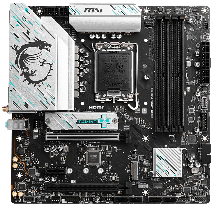 Материнская плата MSI MATX B760M GAMING PLUS WIFI S1700 (MATX B760M GAMING PLUS WIFI) фото 2