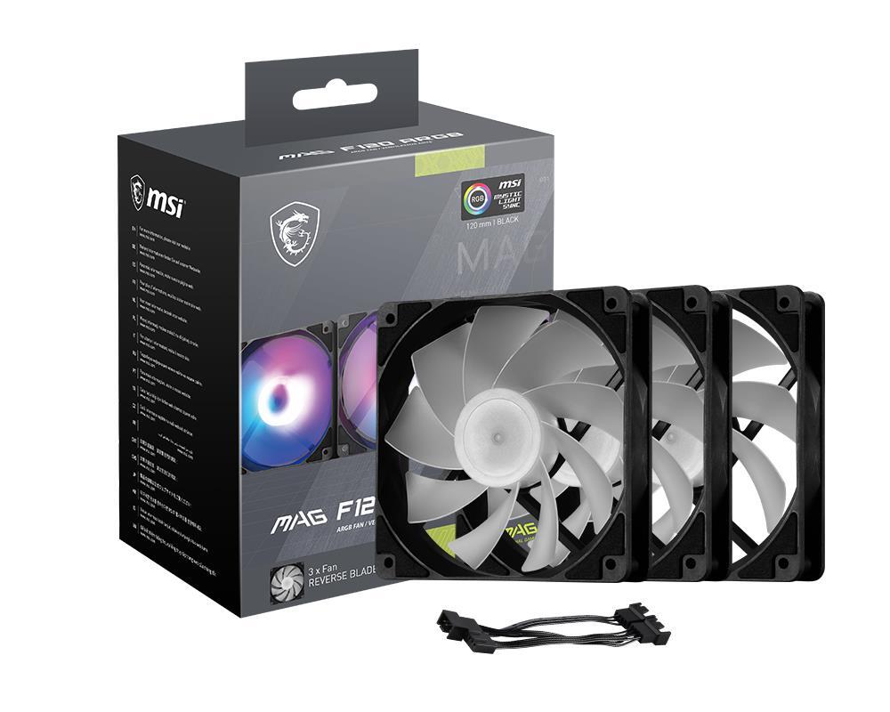 Набор из трех вентиляторов для корпуса MSI MAG F120 ARGB-3RB (MAG F120 ARGB-3RB) фото 3