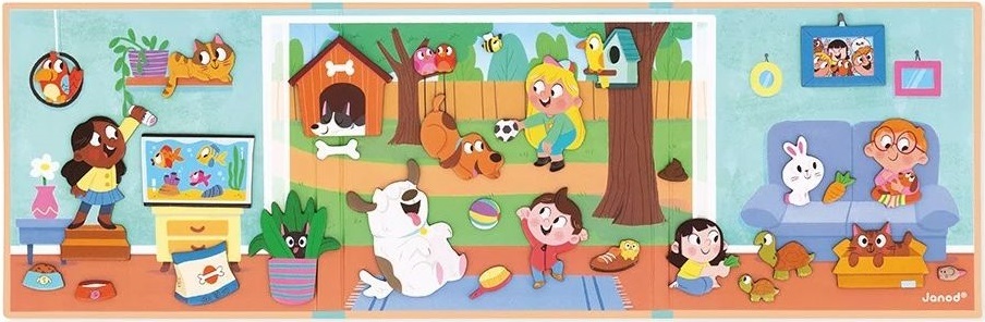 Магнітна книга Janod Домашні тварини (J05457)фото