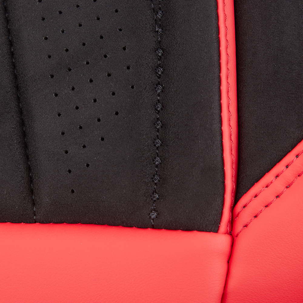 Набор чехлов V-9101 Bk/Rd полный к-т экокожа черно-красные фото 4