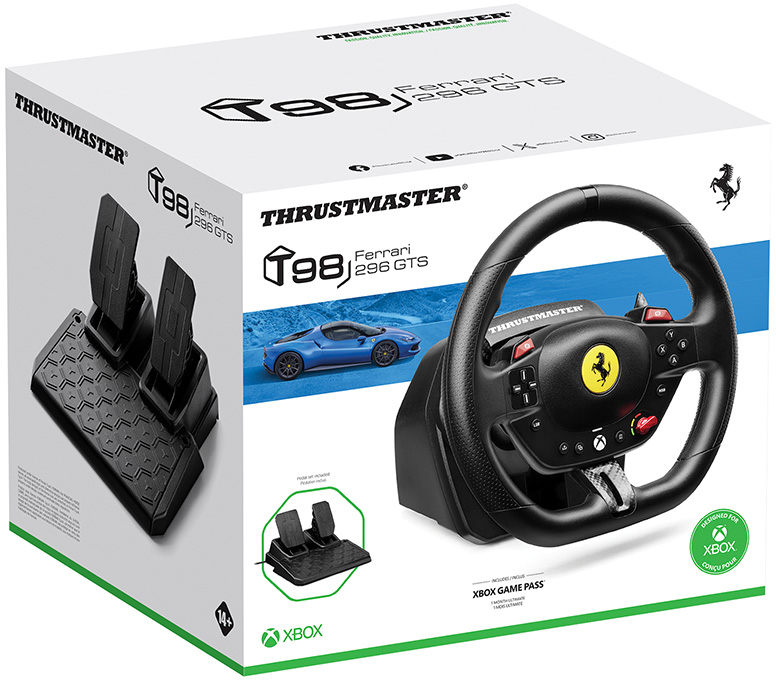 Кермо і педалі Thrustmaster T98-X FERRARI 296 GTS для PC/XBOX (4460297)фото
