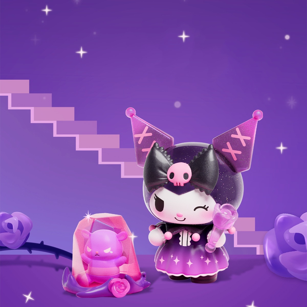 Фігурка-сюрприз Pop Top Kuromi & My Melody – Квіткова таємниця (25WH-003)фото4