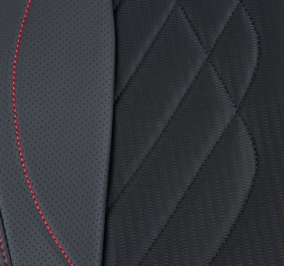 Набор чехлов V-8863 Bk/RdL полный к-т экокожа черные фото