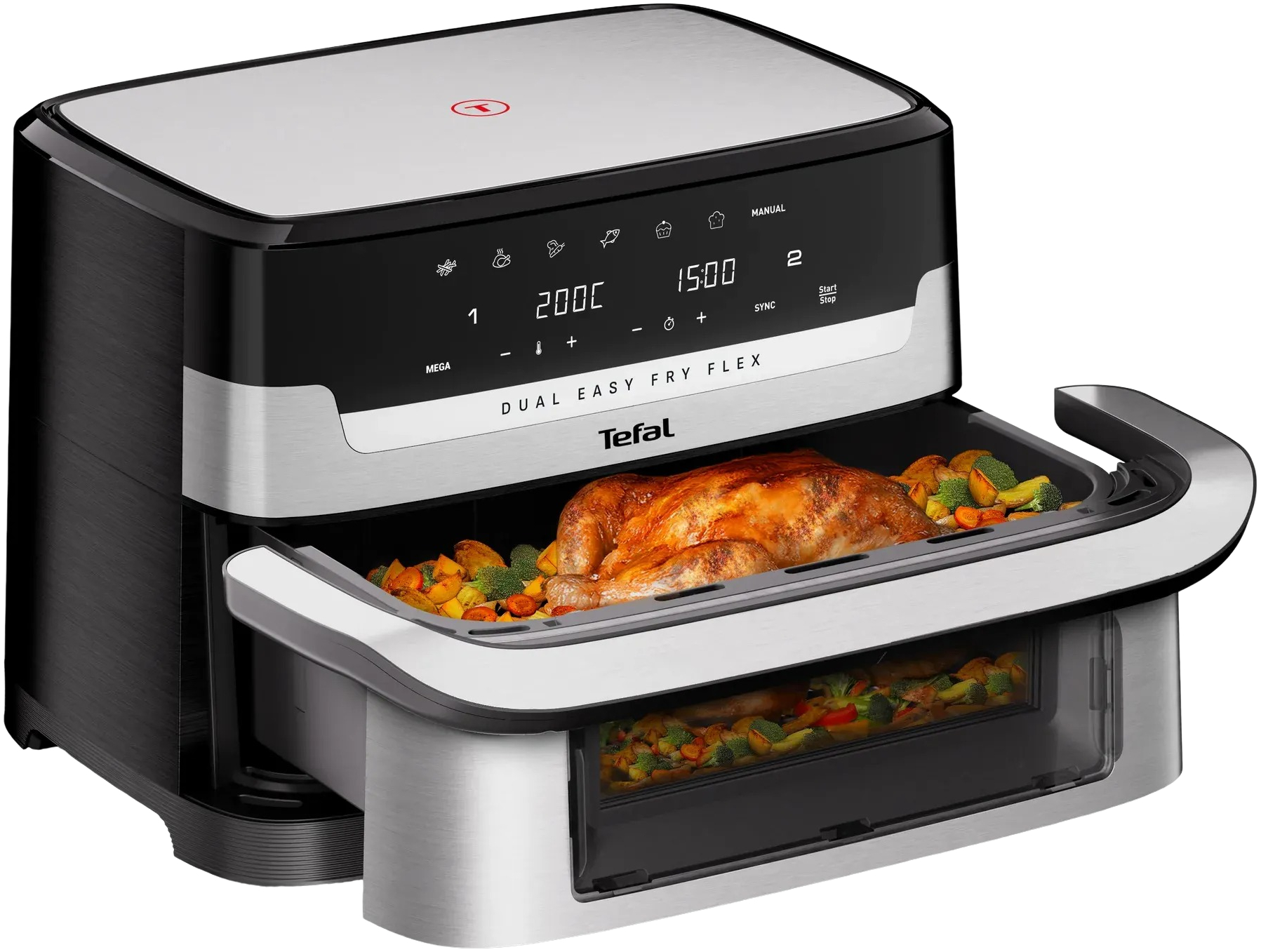 Мультипечь Tefal Dual Easy Fry Flex EY922DE0 фото 