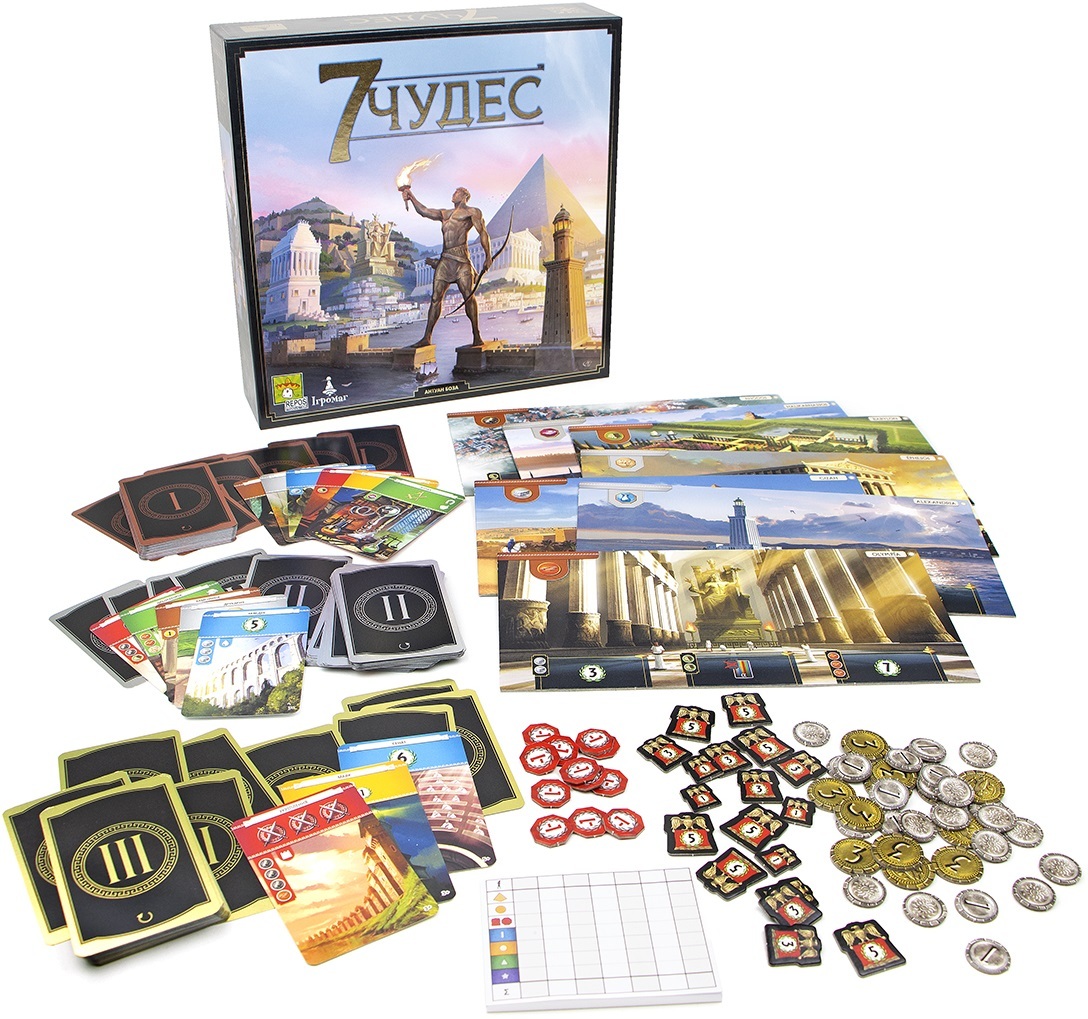 Настольная игра 7 Чудес (2 издание) (UA) / 7 Wonders (2nd Edition) (UA) (5425016925119) фото 