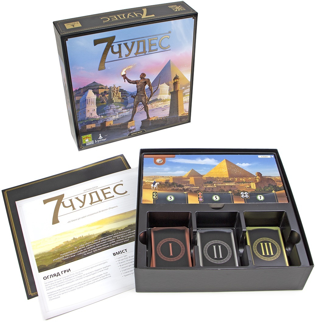 Настольная игра 7 Чудес (2 издание) (UA) / 7 Wonders (2nd Edition) (UA) (5425016925119) фото 