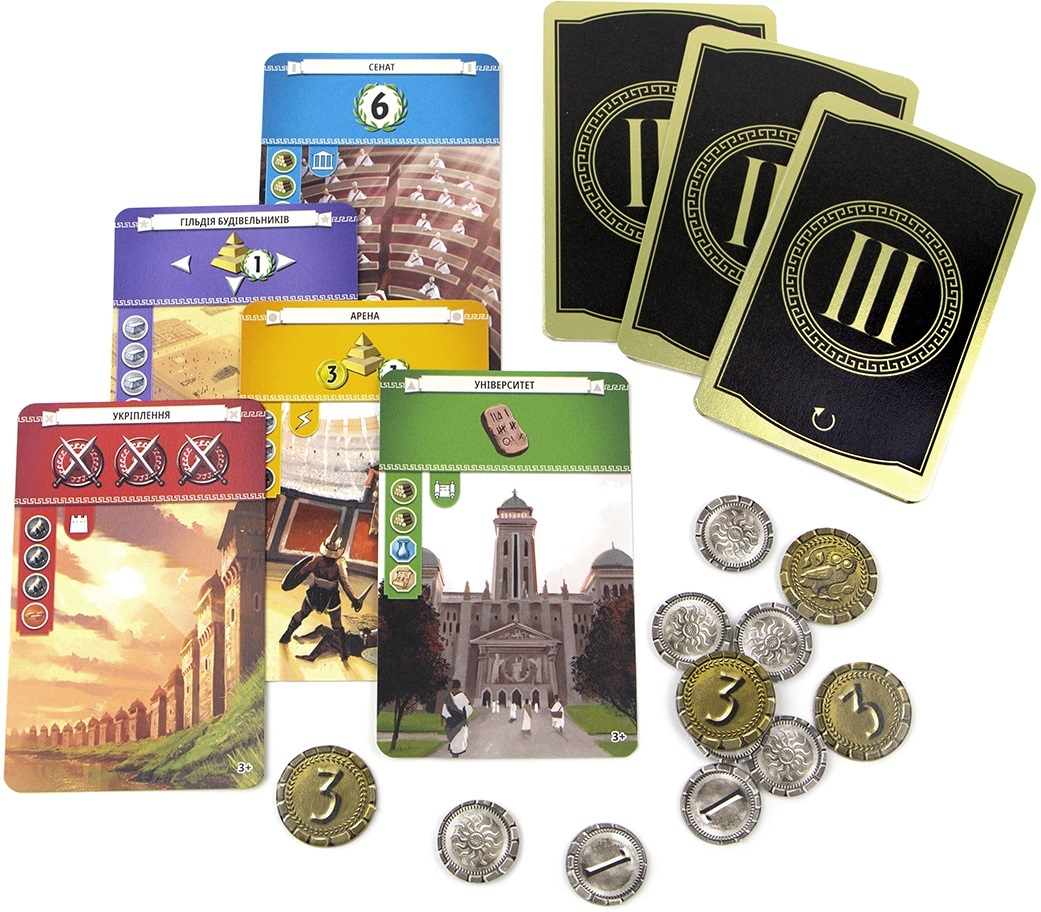 Настольная игра 7 Чудес (2 издание) (UA) / 7 Wonders (2nd Edition) (UA) (5425016925119) фото 