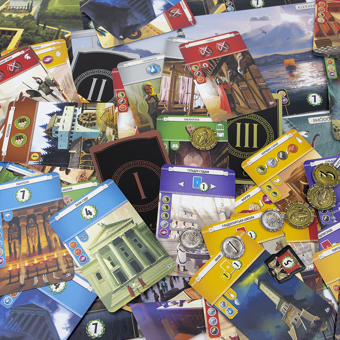 Настольная игра 7 Чудес (2 издание) (UA) / 7 Wonders (2nd Edition) (UA) (5425016925119) фото 