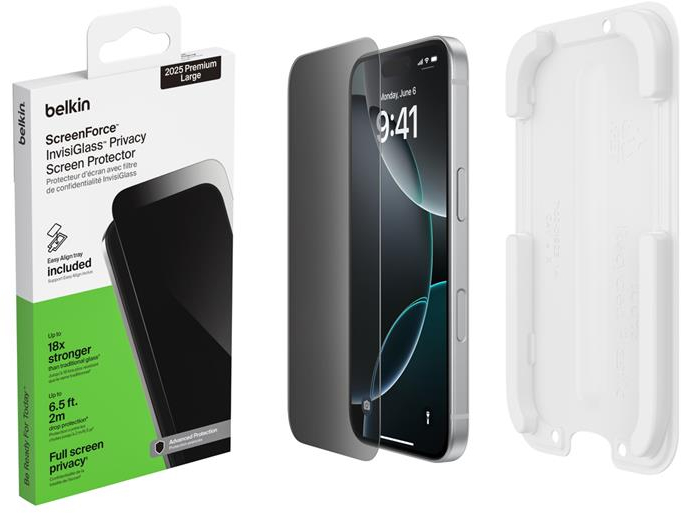 Захисне скло Belkin для Apple iPhone 17 Pro Max, Privacy Screen Protector (OVA214HQ)фото