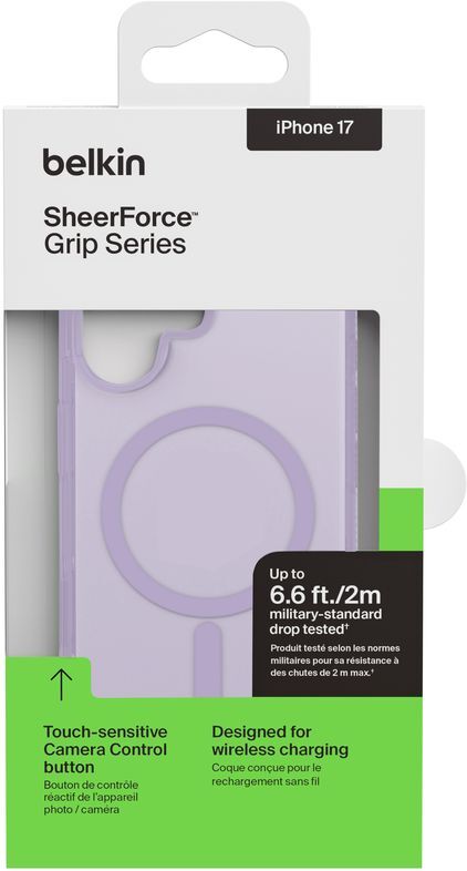 Чехол Belkin для Apple iPhone 17 Magnetic Protective Grip Lavender (MSA034HQLV) фото 