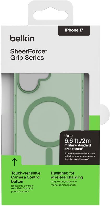 Чехол Belkin для Apple iPhone 17 Magnetic Protective Grip Pistachio Green (MSA034HQSE) фото