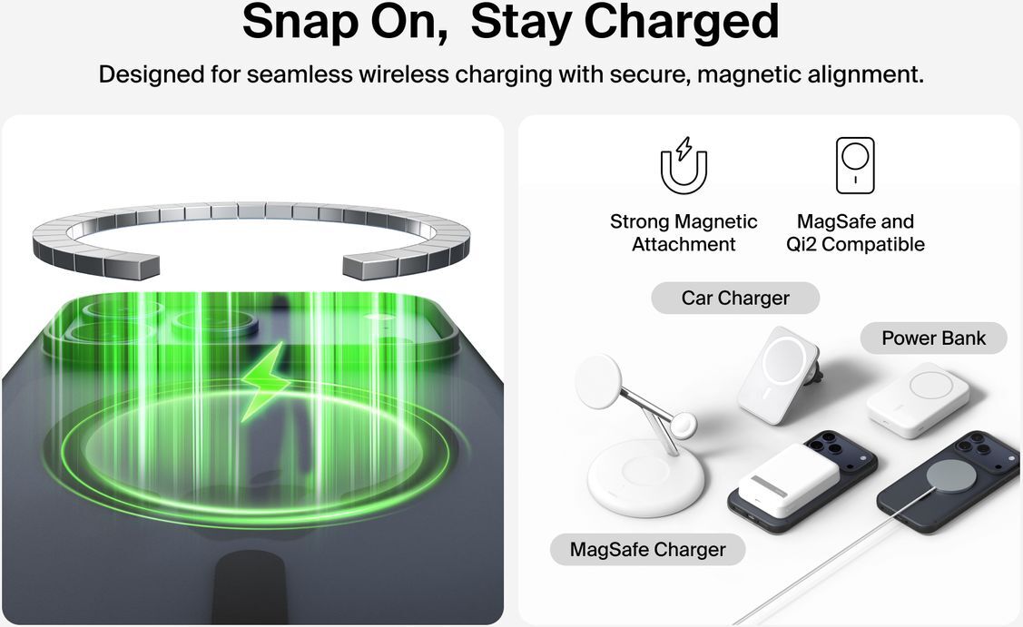 Чехол Belkin для Apple iPhone 17 Pro Max Magnetic Protective Grip Black (MSA036HQBK) фото 6