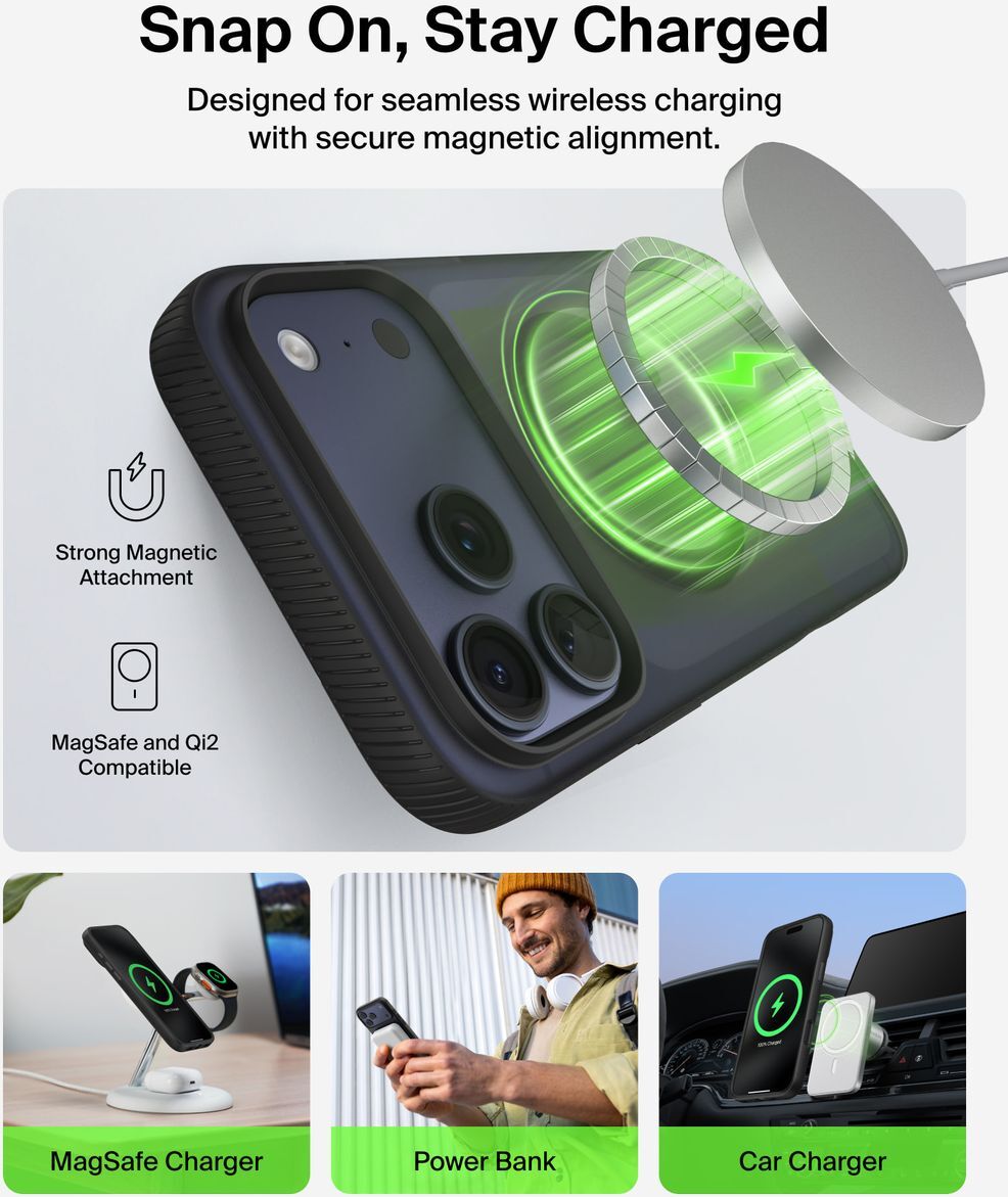 Чехол Belkin для Apple iPhone 17 Pro Max Magnetic Protective Grip Black (MSA036HQBK) фото 8