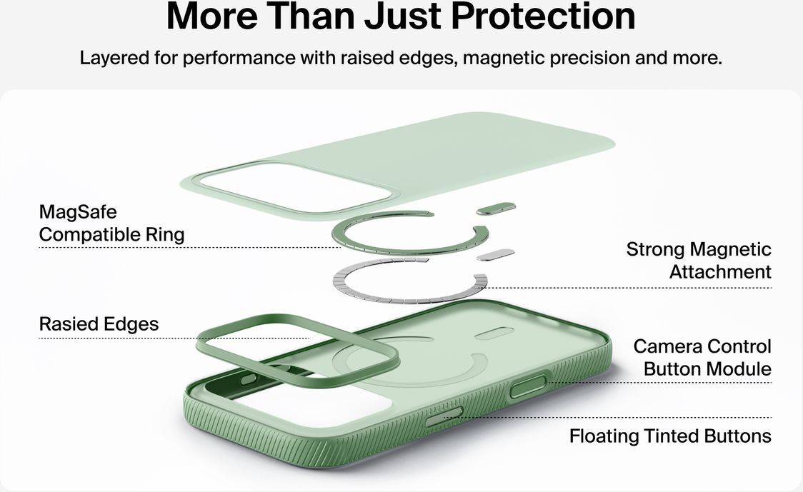 Чехол Belkin для Apple iPhone 17 Pro Max Magnetic Protective Grip Pistachio Green (MSA036HQSE) фото 10