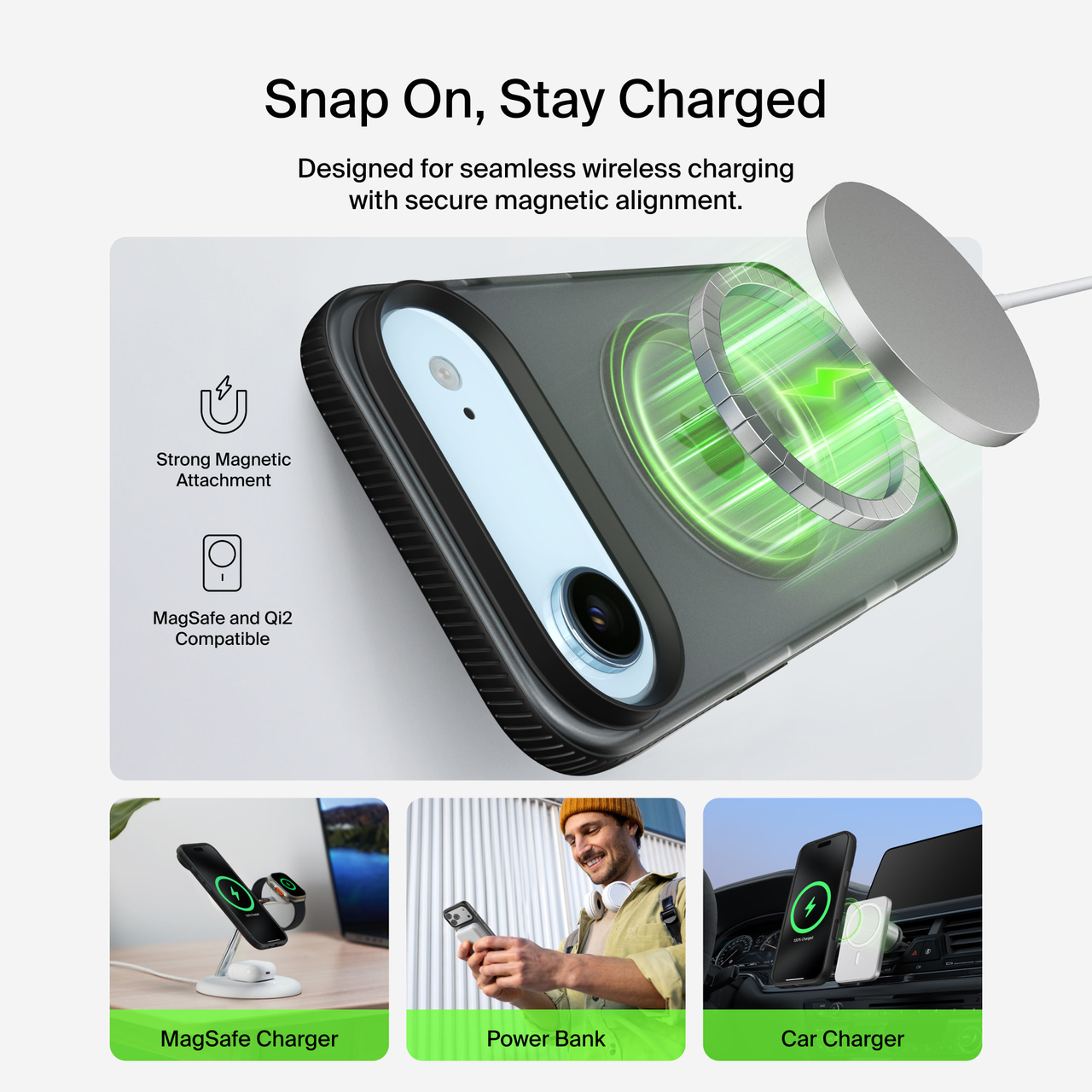 Чохол Belkin для Apple iPhone Air Magnetic Protective Grip Black (MSA037HQBK)фото11