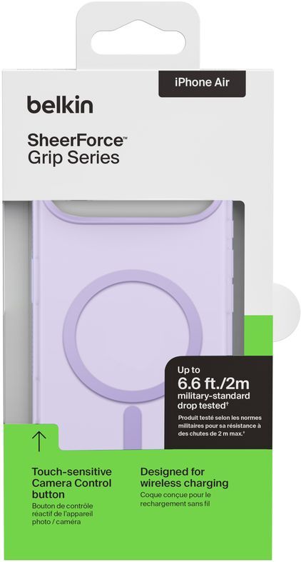 Чохол Belkin для Apple iPhone Air Magnetic Protective Grip Lavender (MSA037HQLV)фото3