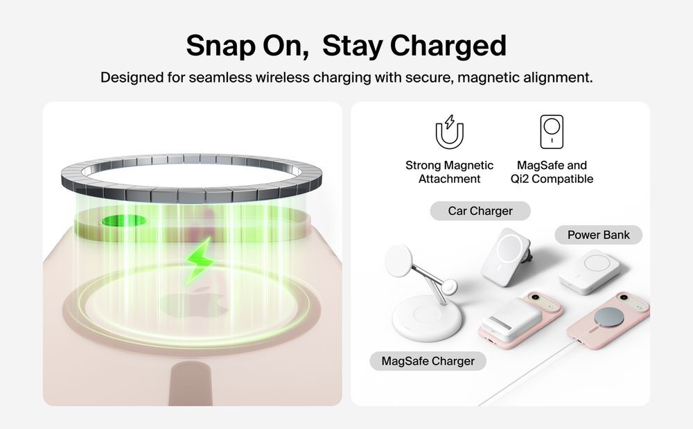 Чохол Belkin для Apple iPhone Air Magnetic Protective Grip Pink (MSA037HQPK)фото6