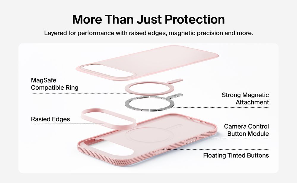 Чохол Belkin для Apple iPhone Air Magnetic Protective Grip Pink (MSA037HQPK)фото7