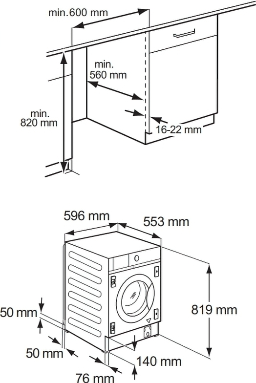 Вбудована прально-сушильна машина Electrolux EW7WN368SUIфото
