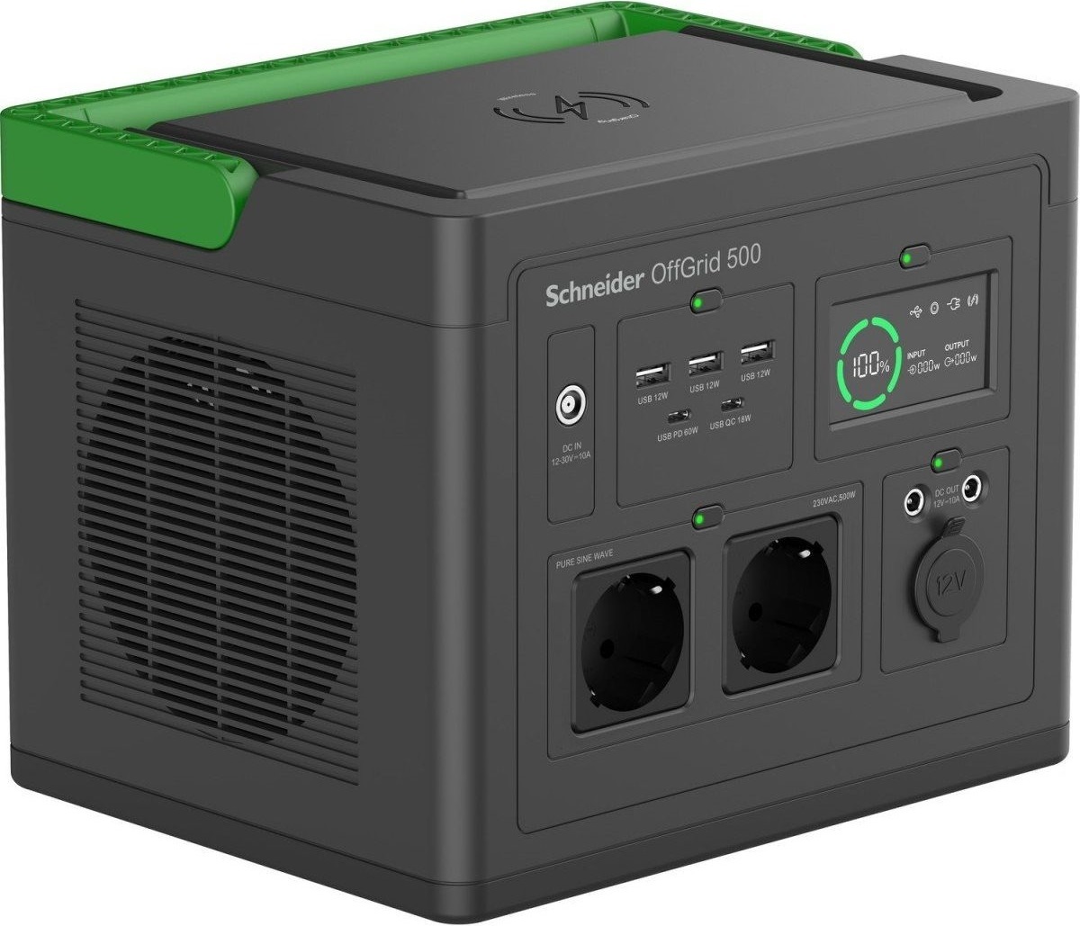 Портативная зарядная станция APC Schneider OffGrid Portable Power Station 500, 517Wh (PPS500-GR) фото 2