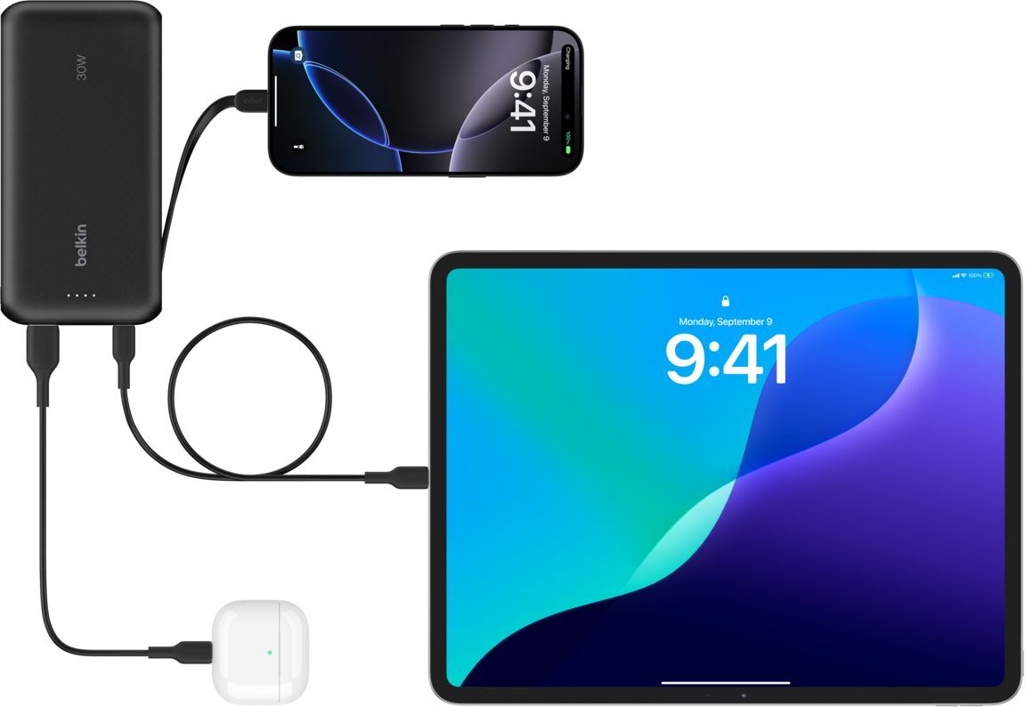 Портативный аккумулятор Belkin 20000mAh, 30W USB-C Black (BPB024HQBK) фото 