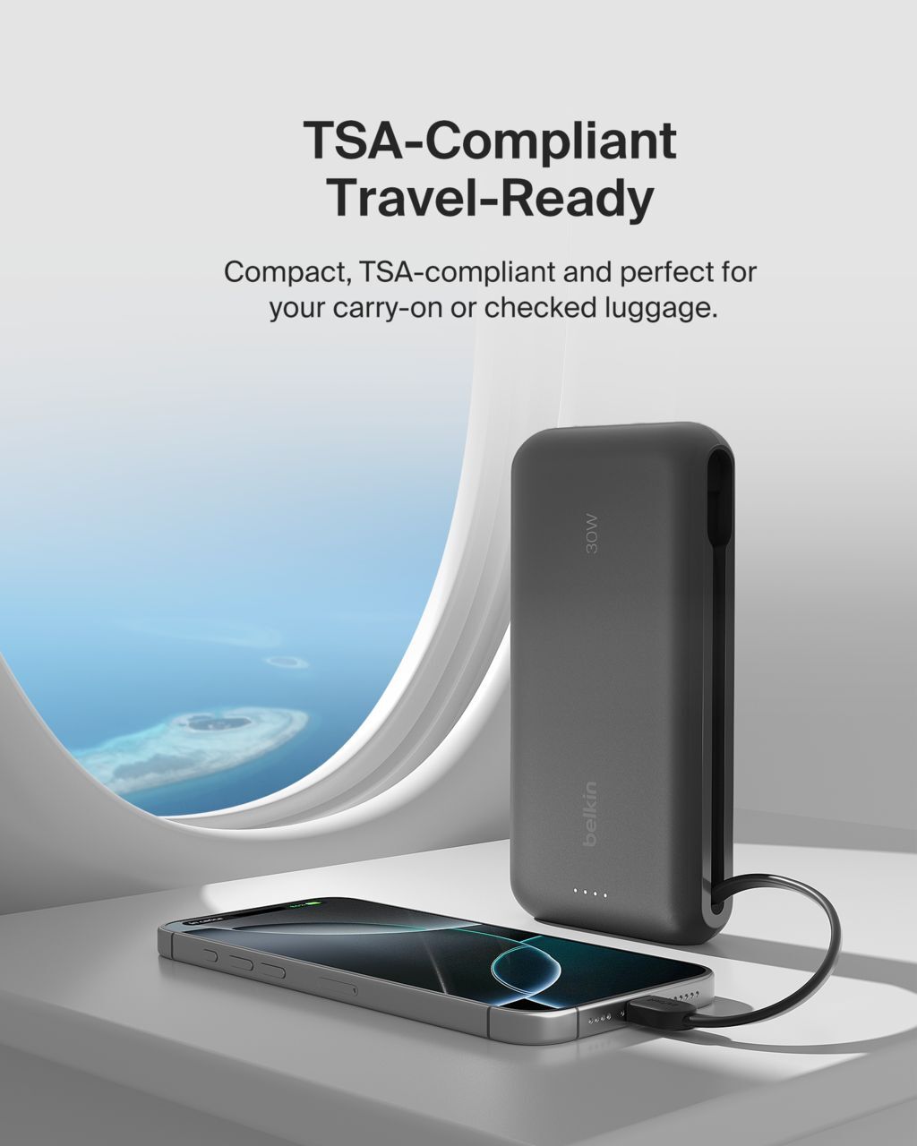 Портативный аккумулятор Belkin 20000mAh, 30W USB-C Black (BPB024HQBK) фото 