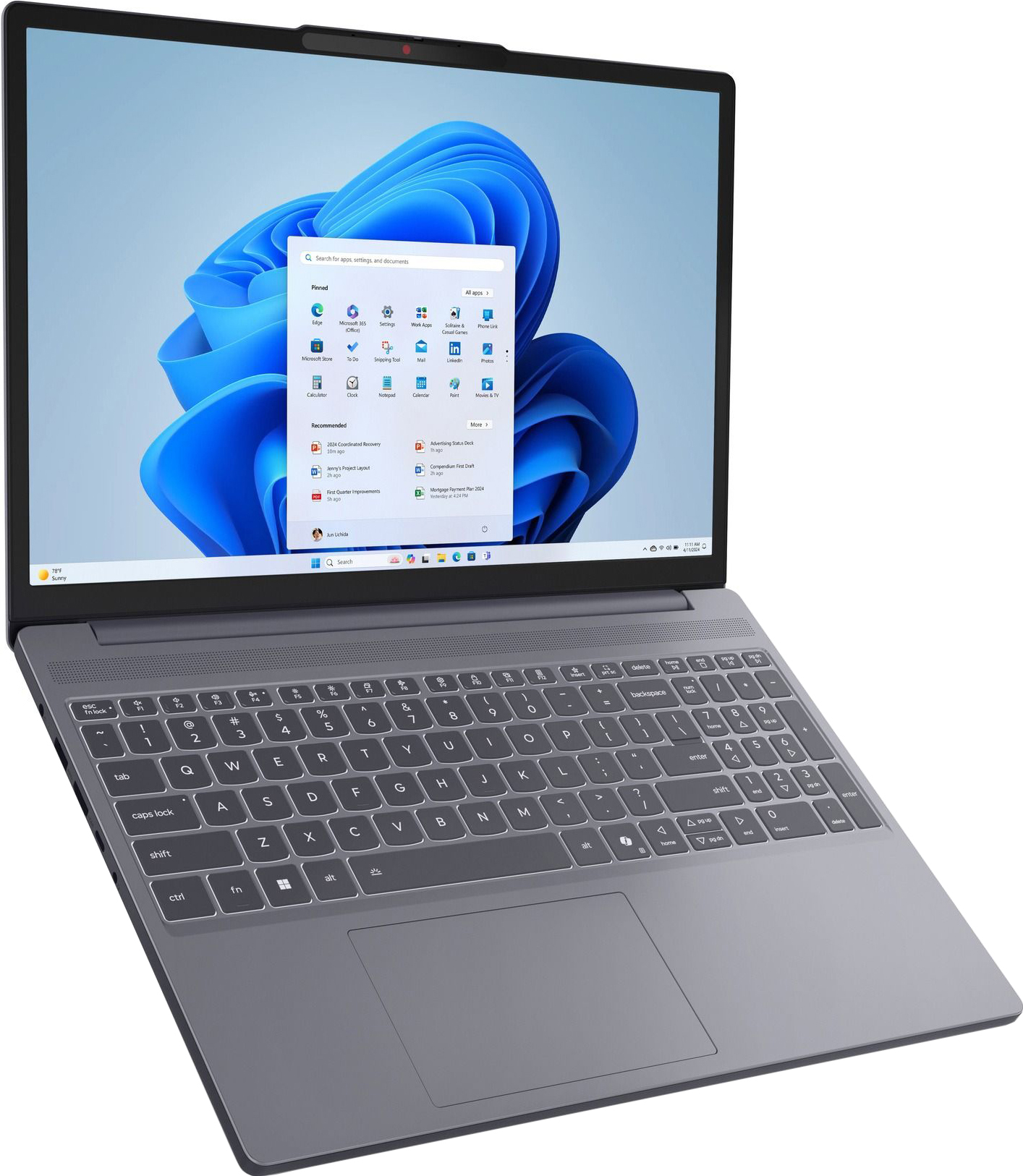 Ноутбук LENOVO IdeaPad Slim 3 15IRU10 Luna Grey (83KD0016RA) фото 7