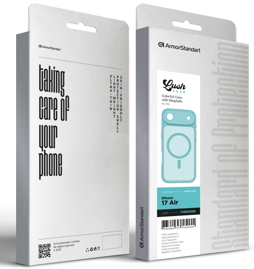 Чохол ArmorStandart Lush MagCase для Apple iPhone Air Turquoise (ARM87479)фото3