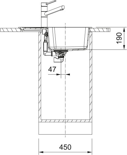 Мийка кухонна Franke City UCG 611-62 620х500х190мм, онікс (114.0701.825)фото