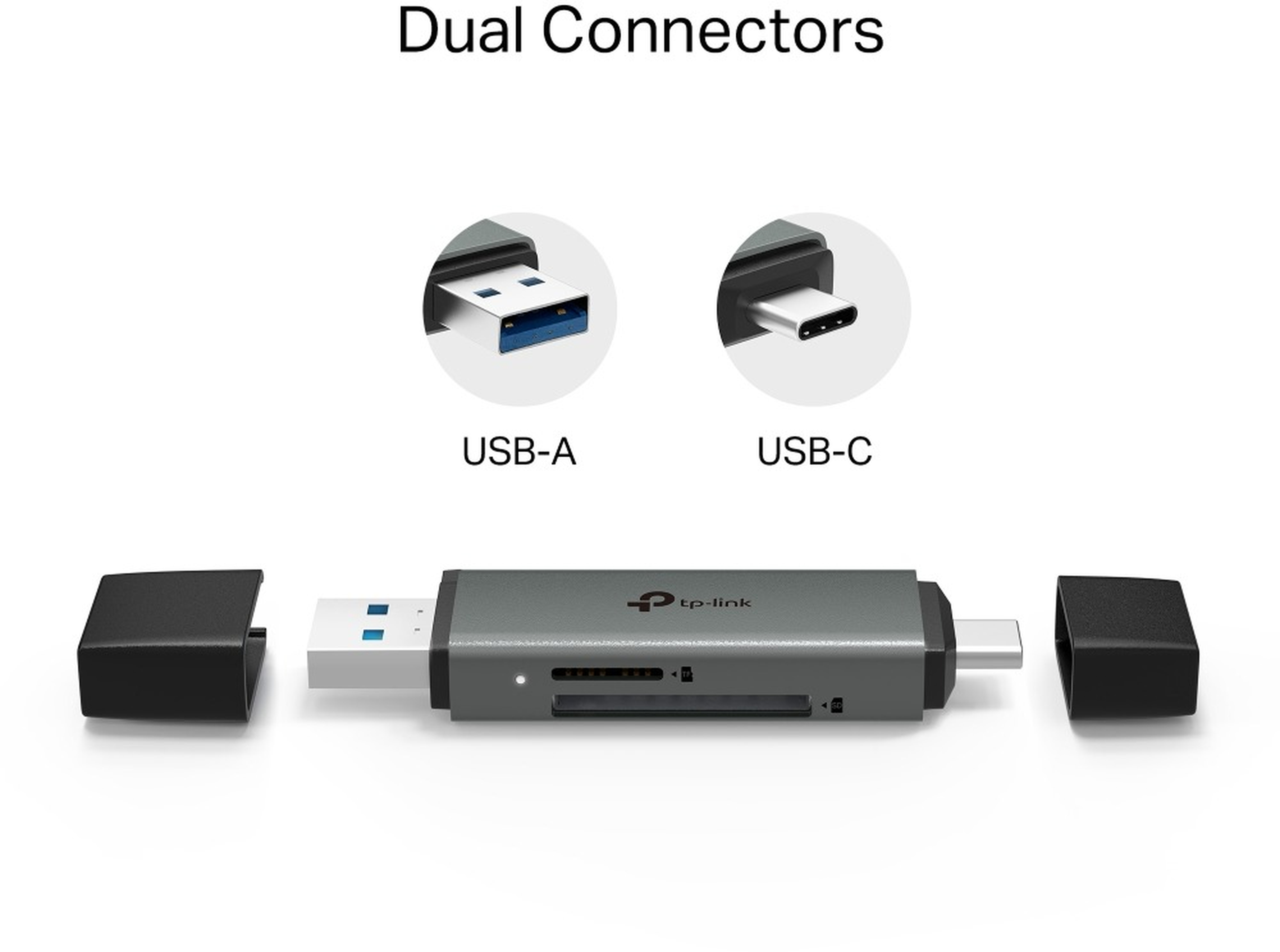 Кардридер TP-Link UA430D 1xSD, 1x-microSD, USB TypeC&A фото 3