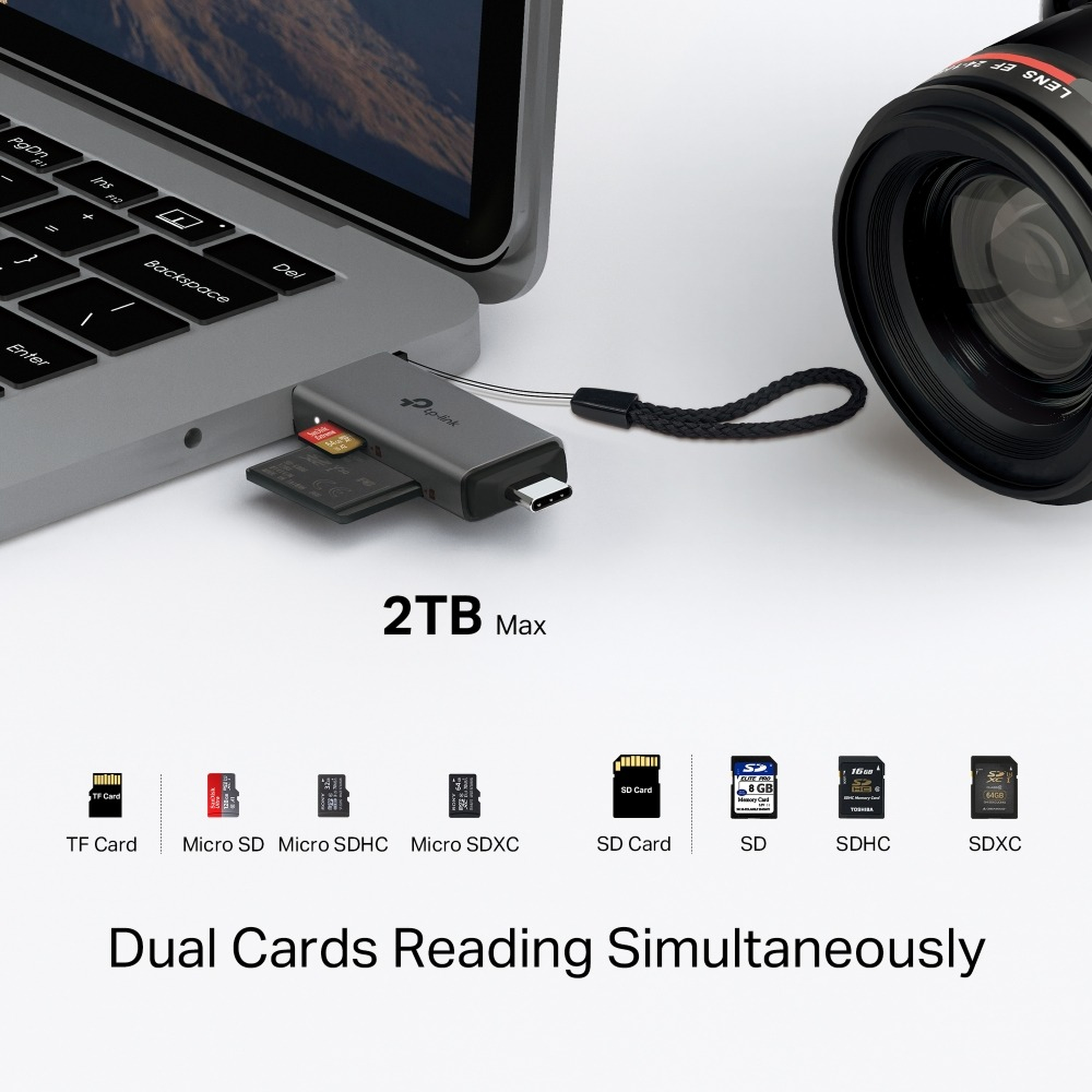 Кардридер TP-Link UA430D 1xSD, 1x-microSD, USB TypeC&A фото 6