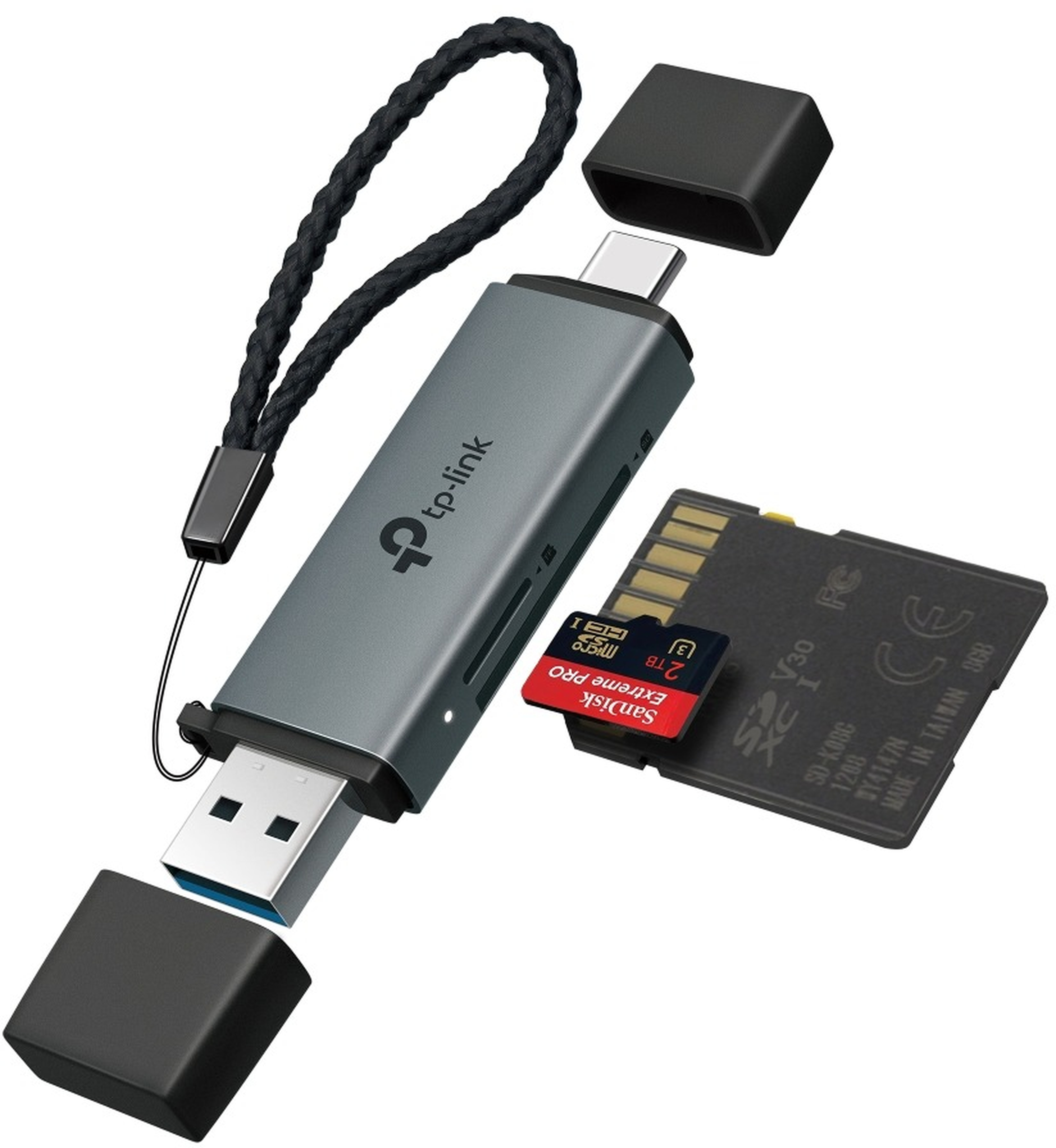 Кардридер TP-Link UA430D 1xSD, 1x-microSD, USB TypeC&A фото 2