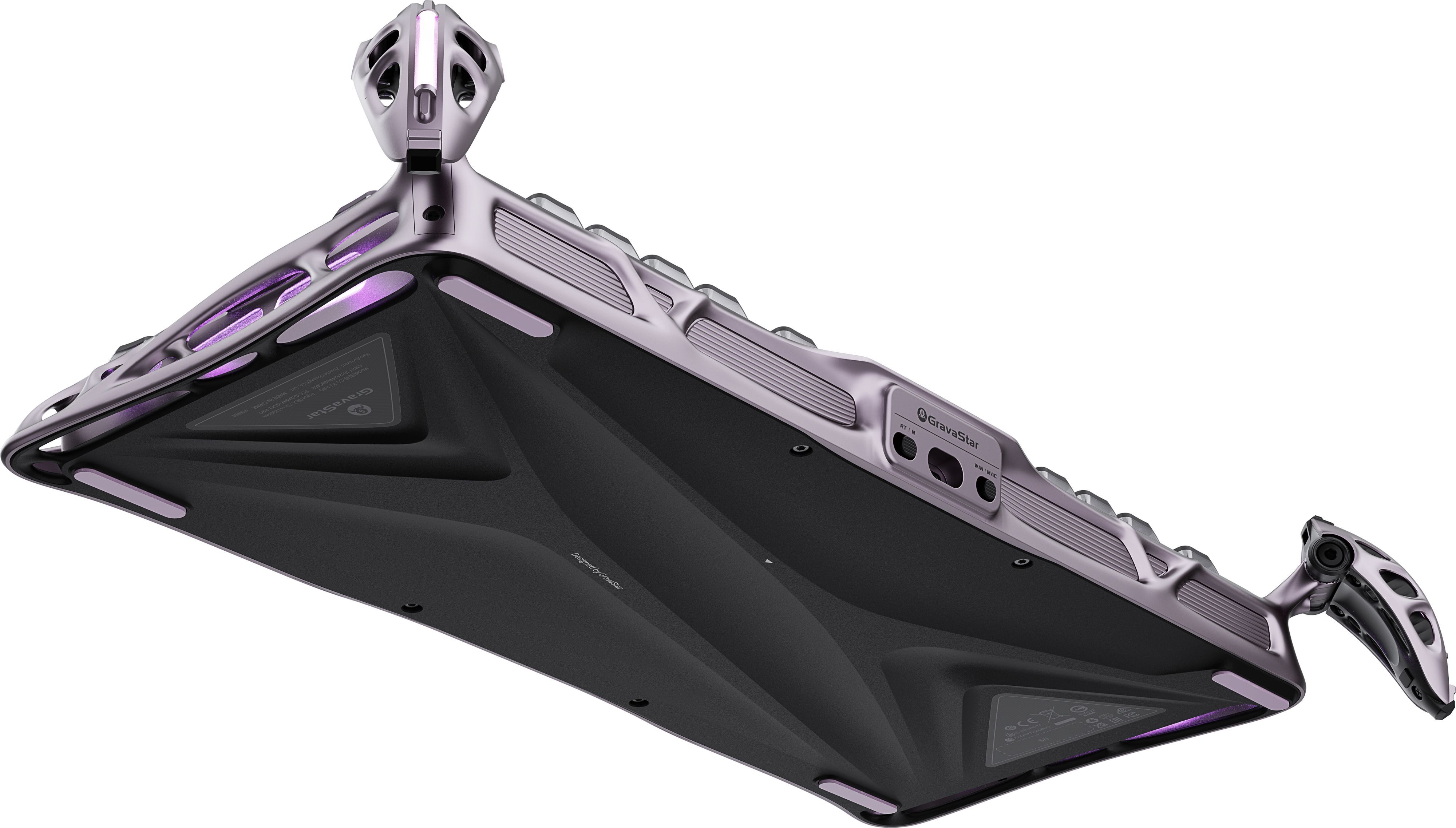 Клавіатура GravaStar Mercury V75 Pro Magnetic Jade Gaming, 8K, USB-A, RGB, Iron Purple (GS_V75_PRO_PL)фото