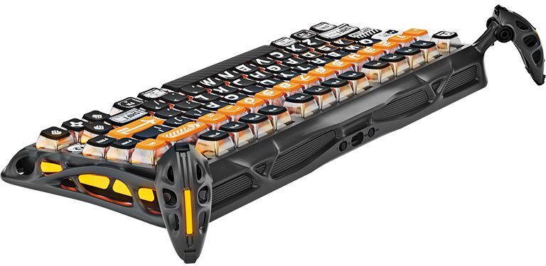 Клавіатура GravaStar Mercury K1 Pro GravaStar x Kailh Speedy Mint, EN, BT/WL/USB, CyberFlare (GS_K1_PRO_BO_BLK)фото