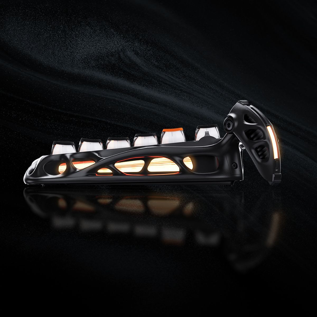 Клавіатура GravaStar Mercury K1 Pro GravaStar x Kailh Speedy Mint, EN, BT/WL/USB, CyberFlare (GS_K1_PRO_BO_BLK)фото