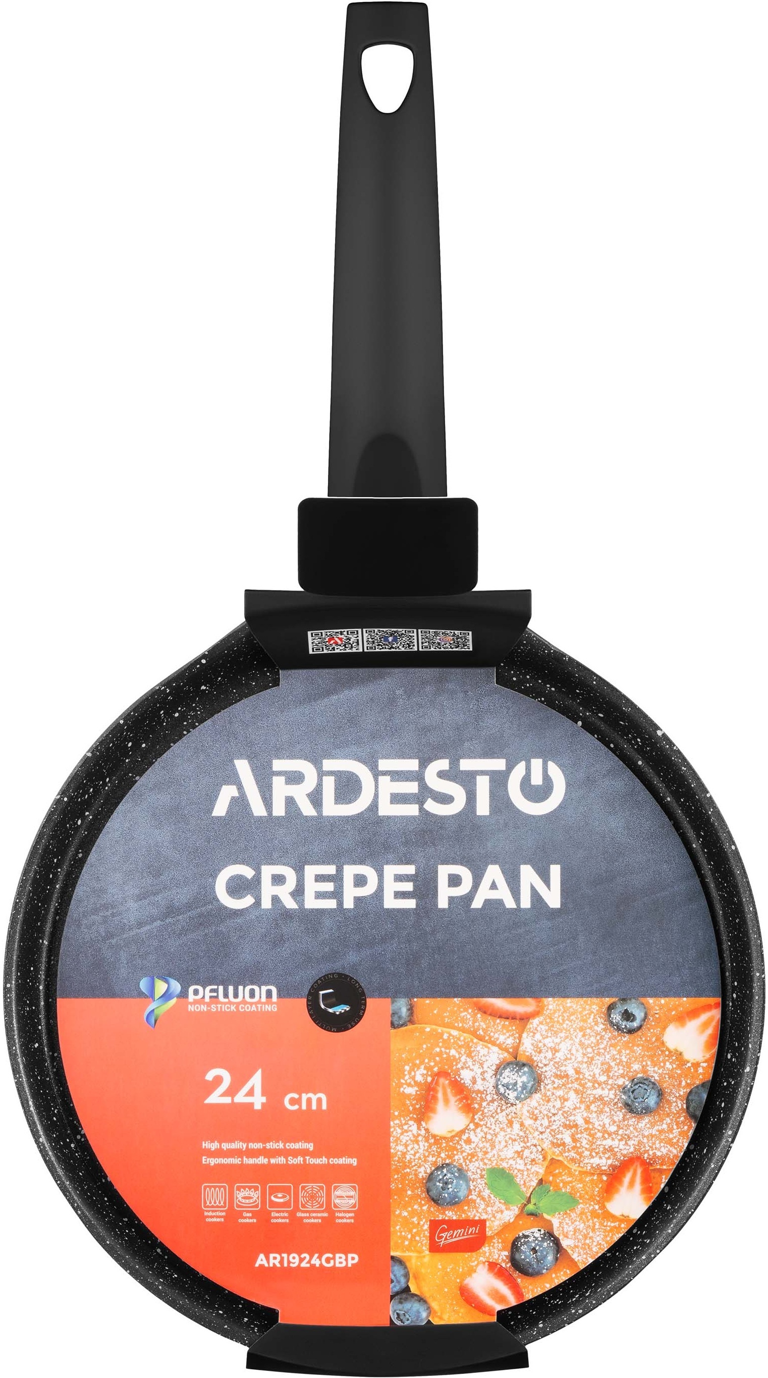 Сковорода для блинов ARDESTO Gemini Daiano, 24см, черный (AR1924GBP) фото 8