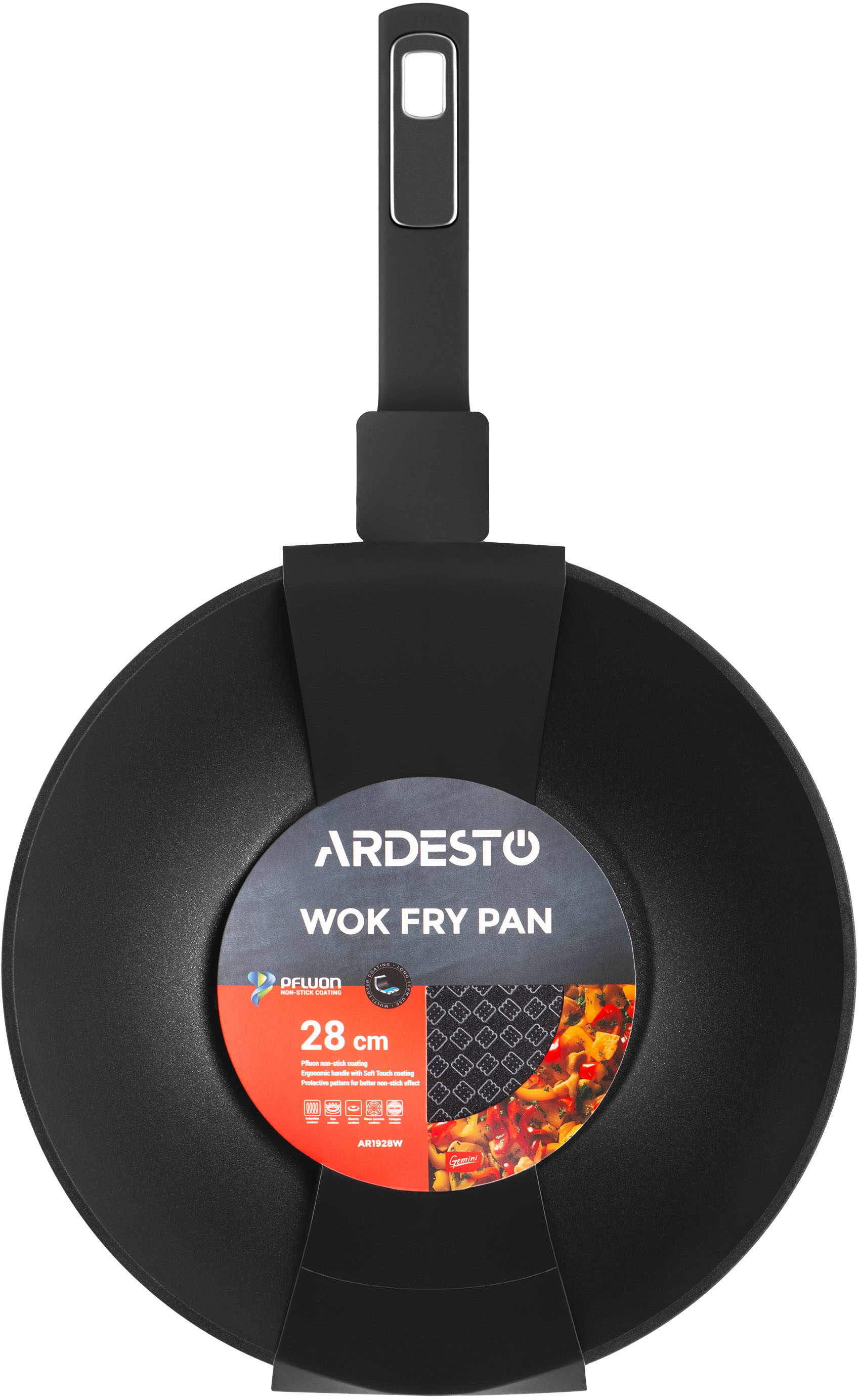 Сковорода ВОК ARDESTO Gemini Lucca, 28см, черный (AR1928W) фото 5