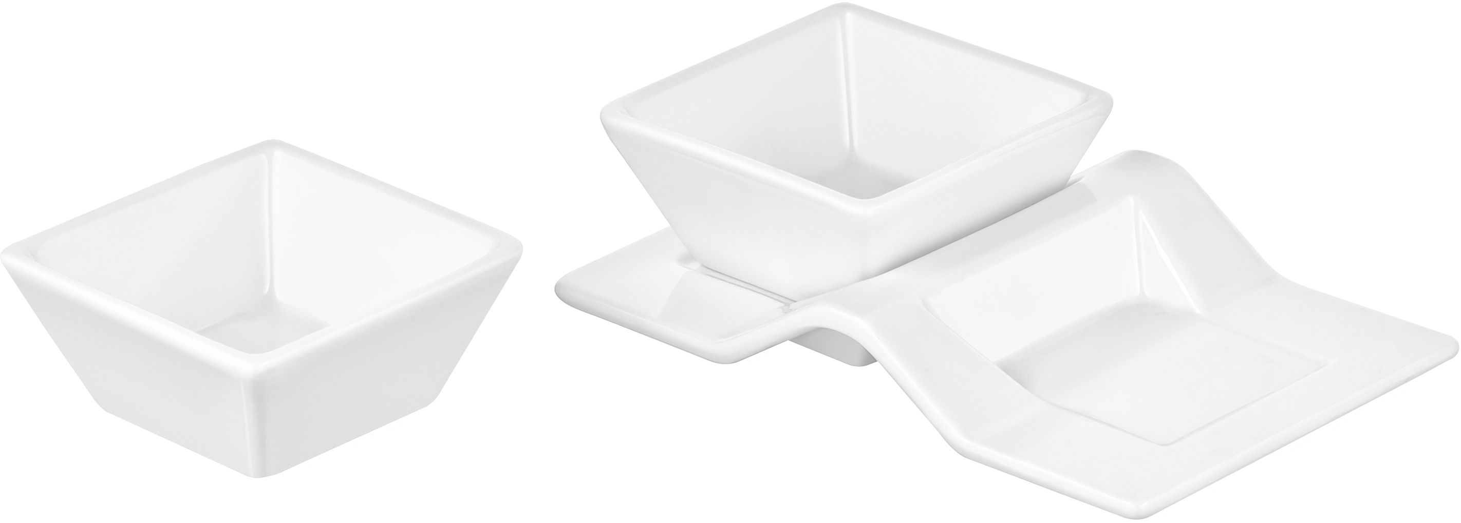 Набор для закусок Ardesto, 3 предмета, белый (AR3750) фото 4