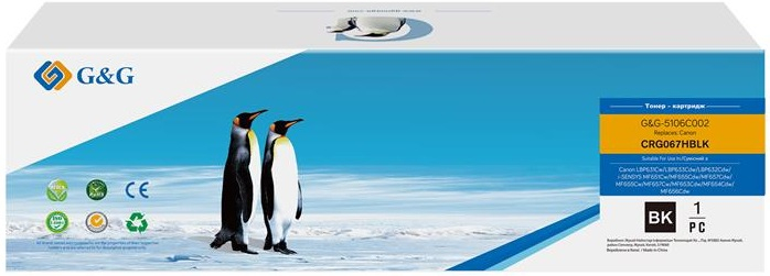 Картридж G&amp;G для Canon 067H MF651Cw/MF655Cdw/MF657Cdw/LBP631Cw/LBP633Cdw Black (3130 стор) (G&amp;G-5106C002)фото