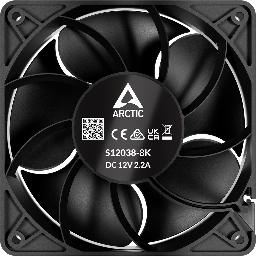 Корпусный вентилятор ARCTIC S12038-8K Black 3 Pack (ACFAN00302A) фото 5