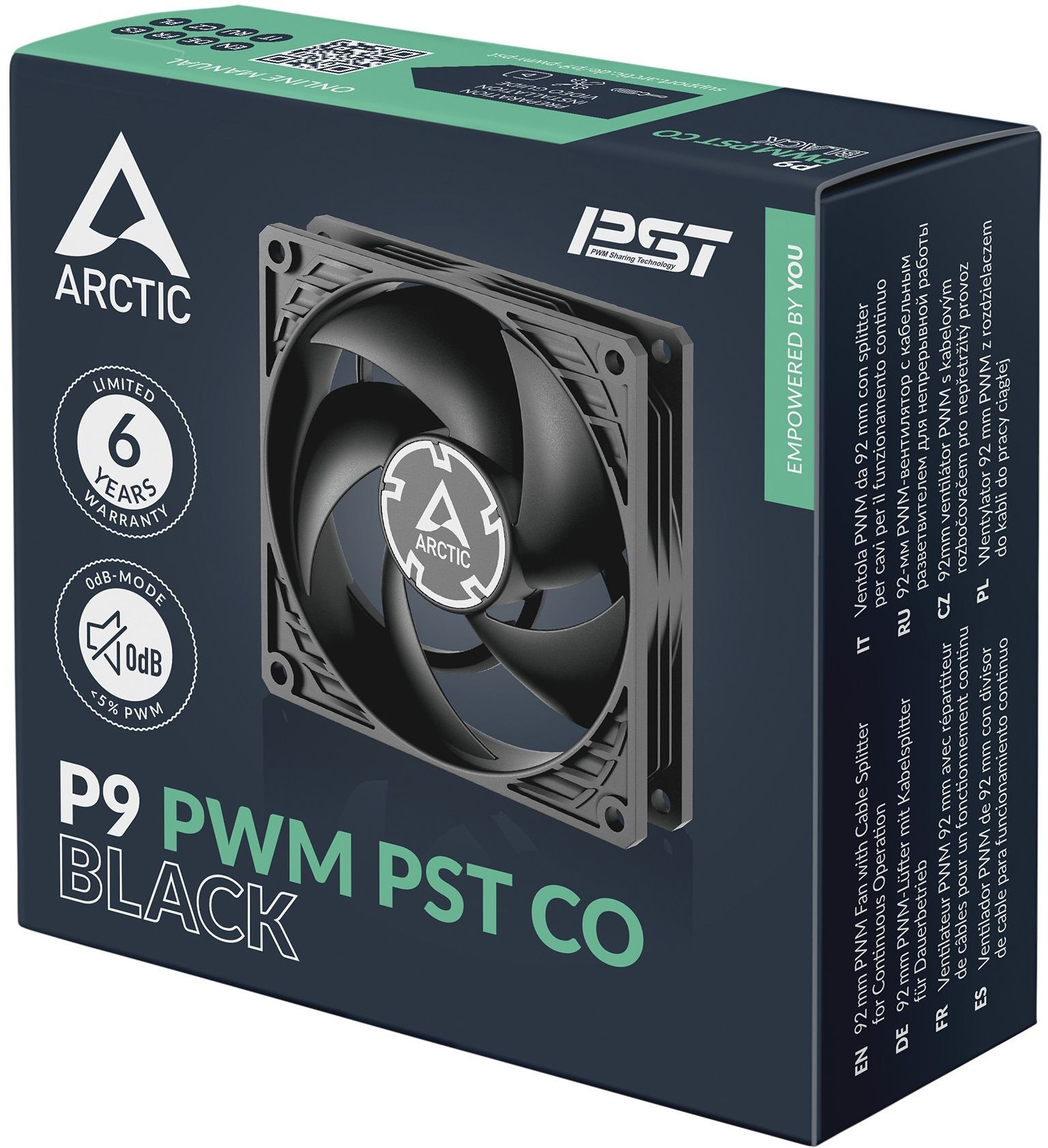 Корпусный вентилятор ARCTIC P9 PWM PST CO Black (ACFAN00299A) фото 6